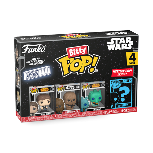 Bitty POP! Star Wars: Han Solo, Chewbacca & Greedo 4-Pack
