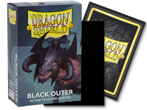 Dragon Shield Standard Outer Sleeves – Matte Black (100 Sleeves)