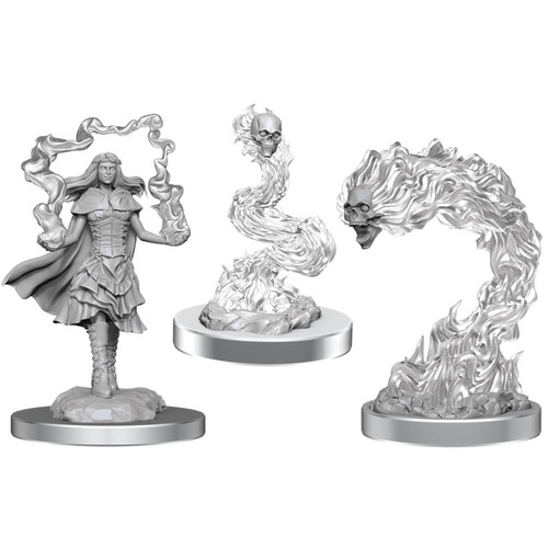 D&D Nolzur's Marvelous Miniatures - Dark Spellcaster & Flameskulls (90650)