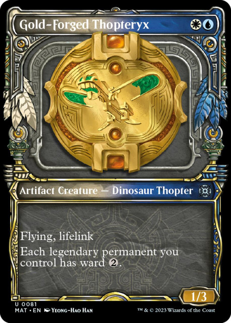 Gold-Forged Thopteryx (Showcase Frame foil) | March of the Machine: The Aftermath