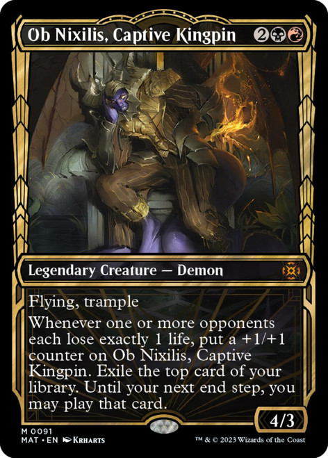 Ob Nixilis, Captive Kingpin (Showcase Frame foil) | March of the Machine: The Aftermath