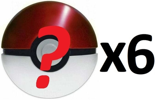6 x EMPTY Random Pokemon Poke Ball Tin