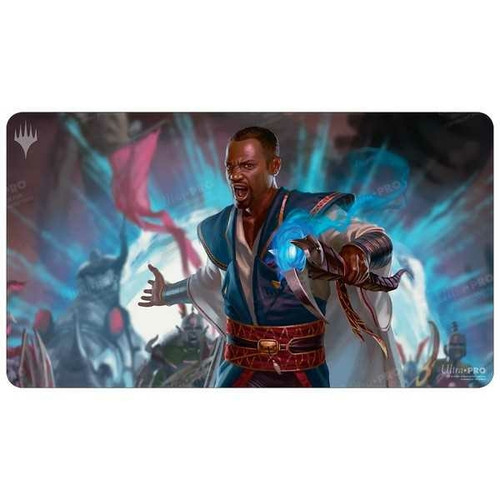 MTG March of the Machine Playmat 4 featuring Teferi Akosa of Zhalfir