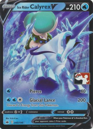 Chilling Reign 045/198 Ice Rider Calyrex V (Prize Pack League Promo)