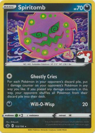 Chilling Reign 103/198 Spiritomb (Prize Pack League Promo Holo)