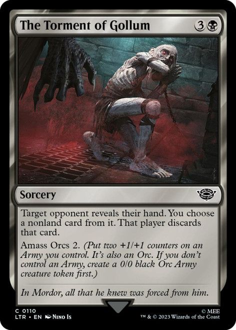 Gollum, Obsessed Stalker (Extended Art) (R) (Foil) - Commander