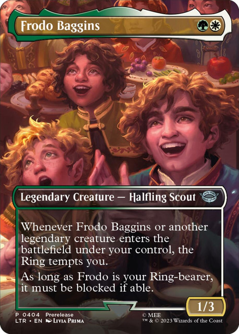 Frodo Baggins (Borderless Prerelease non-foil) | The Lord of the Rings: Tales of Middle-earth