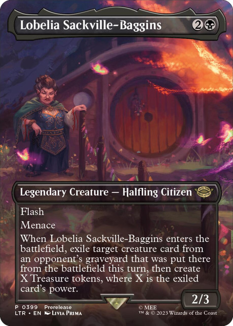 Lobelia Sackville-Baggins (Borderless Prerelease foil)