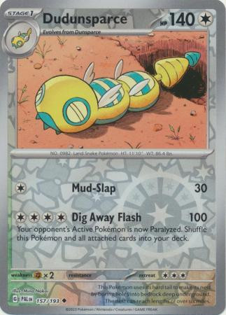 SV Paldea Evolved 157/193 Dudunsparce (Reverse Holo)