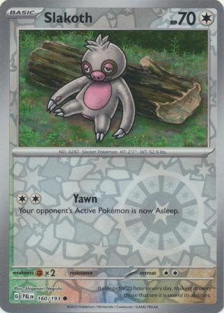 SV Paldea Evolved 160/193 Slakoth (Reverse Holo)