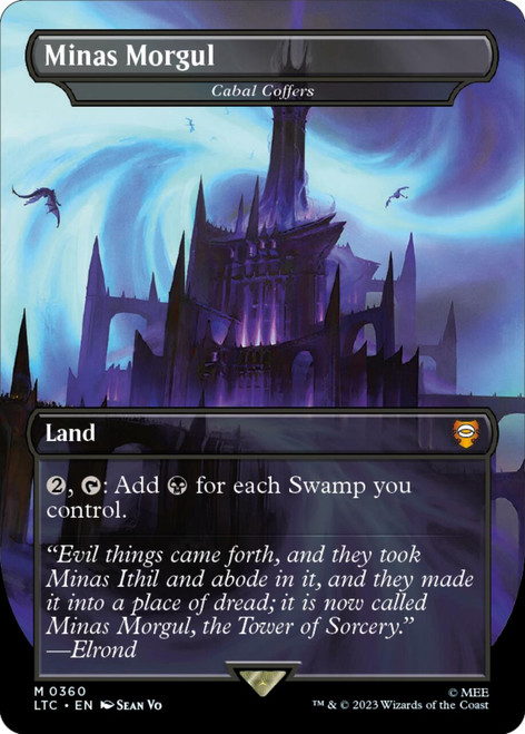 Cabal Coffers [Minas Morgul] (Borderless Art foil) | The Lord of the Rings Commander