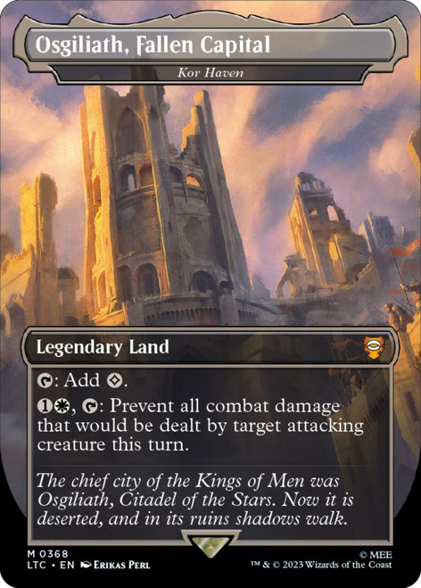 Kor Haven [Osgiliath, Fallen Capital] (Borderless Art foil) | The Lord of the Rings Commander