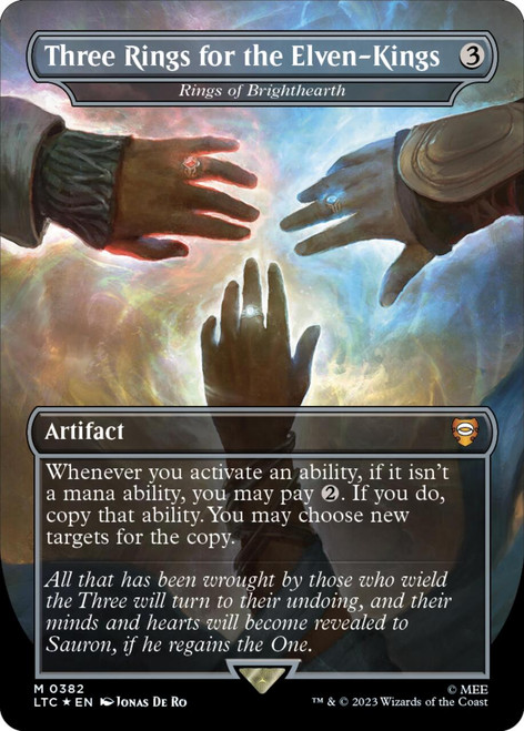 Rings of Brighthearth [Three Rings for the Elven-Kings] (Borderless Art Surge foil)