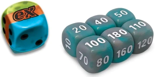Paldea Evolved Multi Coloured w/ Grey & Turquoise (small) Dice
