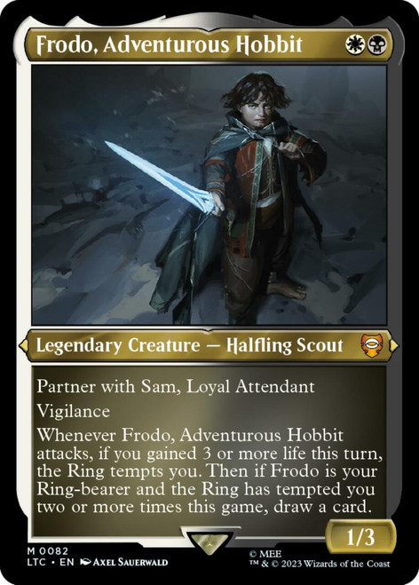 Frodo, Adventurous Hobbit (Etched foil Display Commander) | The Lord of the Rings Commander