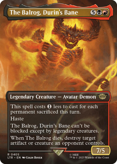 The Balrog, Durin's Bane (Borderless Art foil) | The Lord of the Rings: Tales of Middle-earth