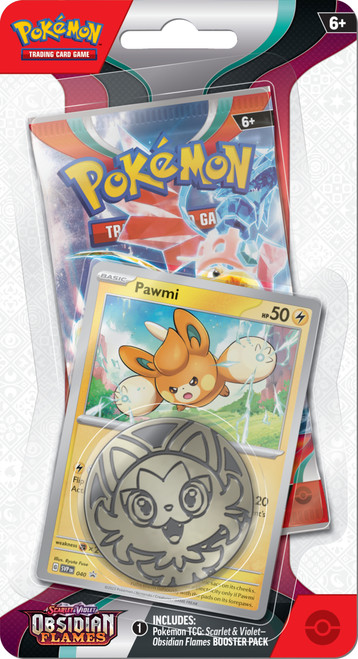 Scarlet and Violet Obsidian Flames 1 Pack Checklane Blister Pawmi