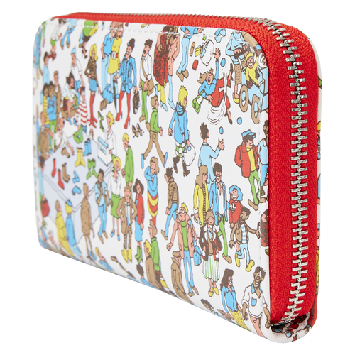 Wheres Waldo Allover Print Zip Around Wallet