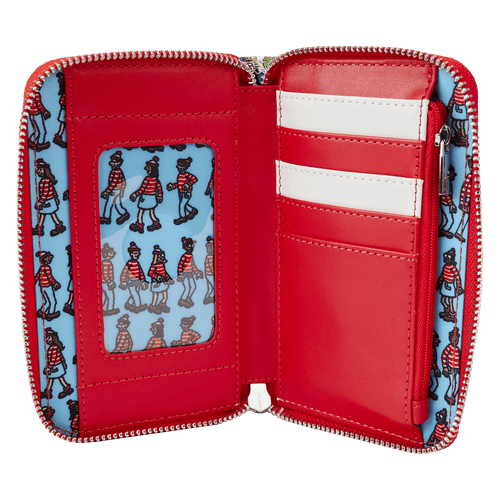 Wheres Waldo Allover Print Zip Around Wallet