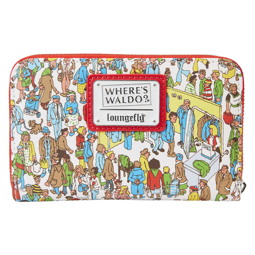 Wheres Waldo Allover Print Zip Around Wallet