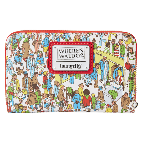 Wheres Waldo Allover Print Zip Around Wallet