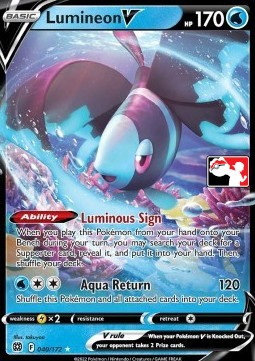 Brilliant Stars 040/172 Lumineon V (Prize Pack League Promo)
