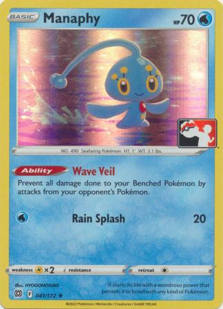 Brilliant Stars 041/172 Manaphy (Prize Pack League Promo Holo)