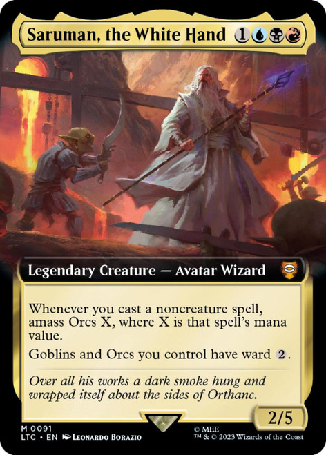 Saruman, the White Hand (Extended Art foil)