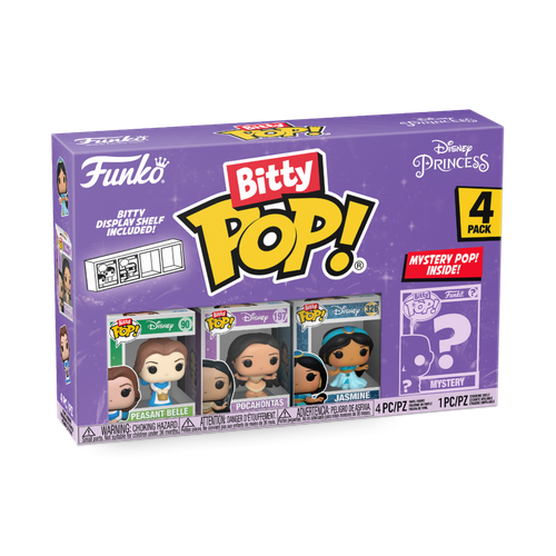 Bitty POP! Disney Princess: Peasant Belle, Pocahontas & Jasmine 4-Pack