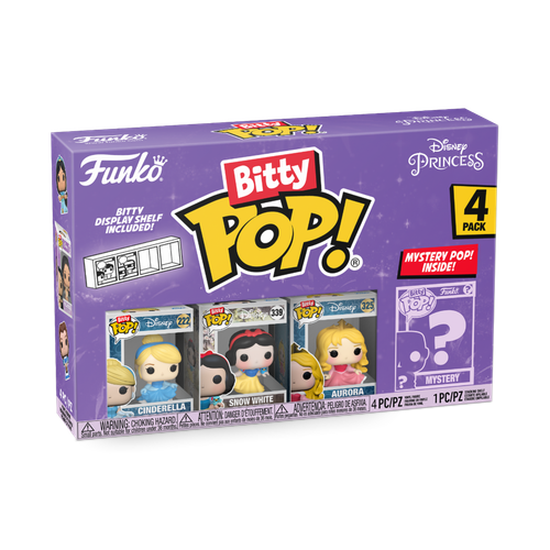 Bitty POP! Disney Princess: Cinderella, Snow White & Aurora 4-Pack