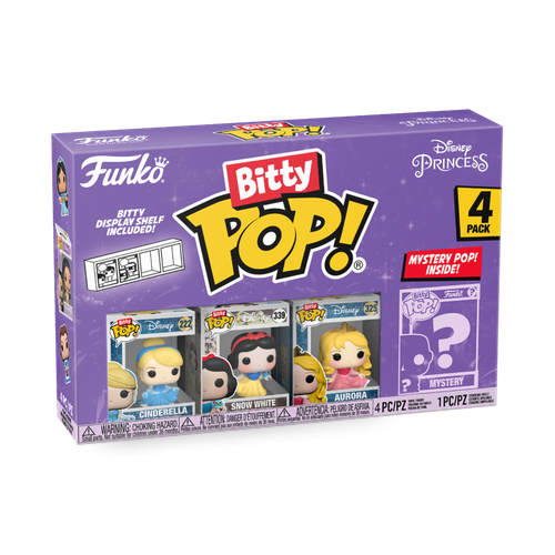 Bitty POP! Disney Princess: Cinderella, Snow White & Aurora 4-Pack