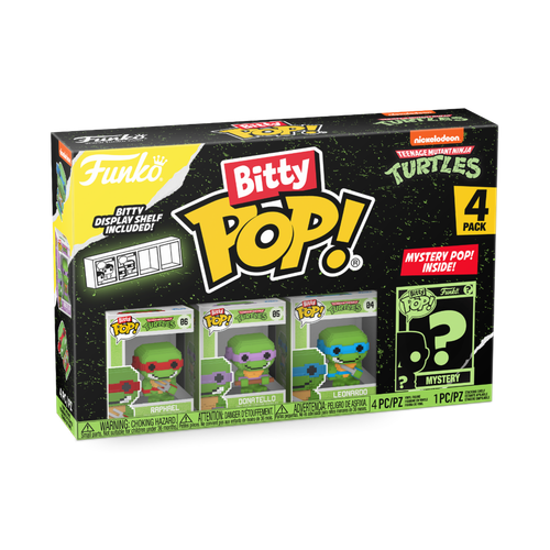 Bitty POP! Teenage Mutant Ninja Turtles: 8-Bit Raphael, 8-Bit Donatello & 8-Bit Leonardo 4-Pack