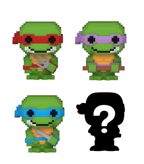 Bitty POP! Teenage Mutant Ninja Turtles: 8-Bit Raphael, 8-Bit Donatello & 8-Bit Leonardo 4-Pack