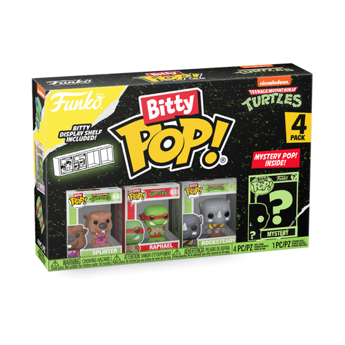 Bitty POP! Teenage Mutant Ninja Turtles: Splinter, Raphael & Rocksteady 4-Pack