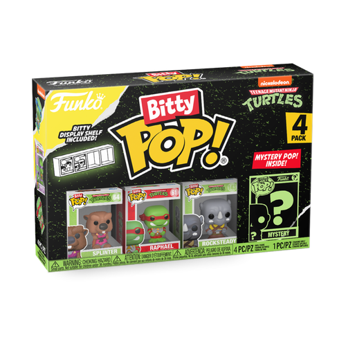 Bitty POP! Teenage Mutant Ninja Turtles: Splinter, Raphael & Rocksteady 4-Pack
