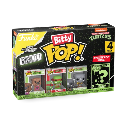 Bitty POP! Teenage Mutant Ninja Turtles: Splinter, Raphael & Rocksteady 4-Pack