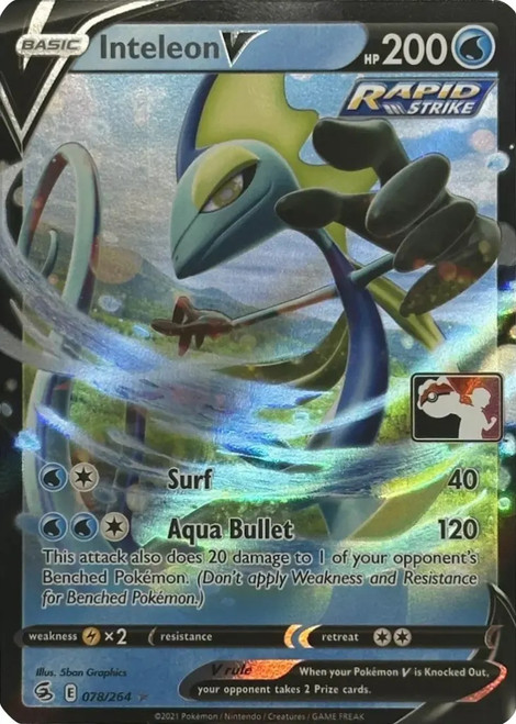Fusion Strike 078/264 Inteleon V (Prize Pack League Promo)