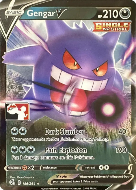 Fusion Strike 156/264 Gengar V (Prize Pack League Promo)