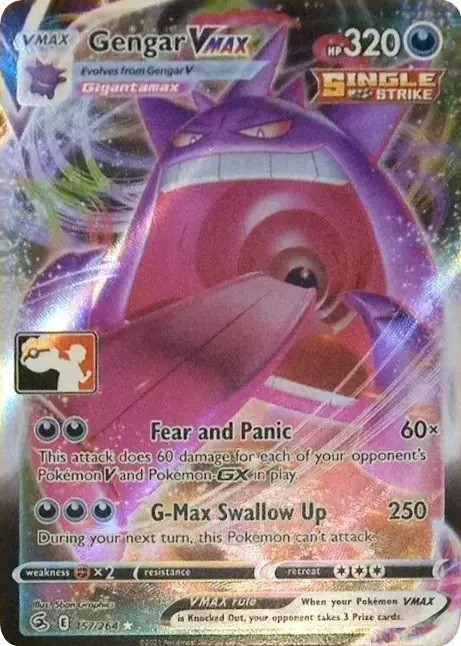 Fusion Strike 157/264 Gengar VMAX (Prize Pack League Promo)