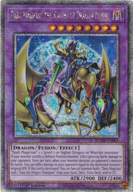 BLMR-EN001 Dark Magician the Knight of Dragon Magic (Quarter Century Secret Rare)