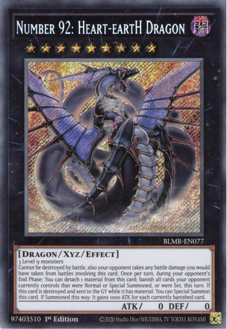BLMR-EN077 Number 92: Heart-eartH Dragon (Secret Rare)