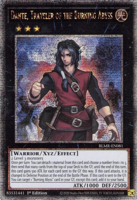 BLMR-EN081 Dante, Traveler of the Burning Abyss (Quarter Century Secret Rare)
