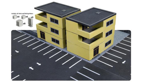 Battlefield in a Box: Team Yankee Modern Terrain Bundle 03 - Apartment & Parking