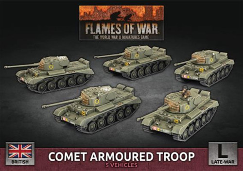 Flames of War - British - Comet Armoured Troop (x5, Plastic)