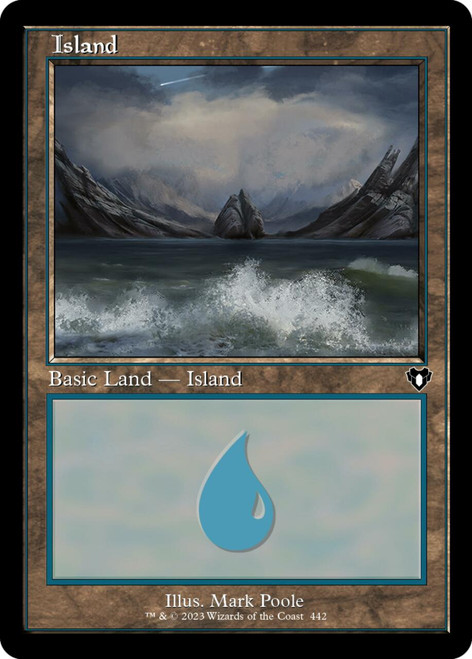 Island (#442) (Retro Frame) | Commander Masters