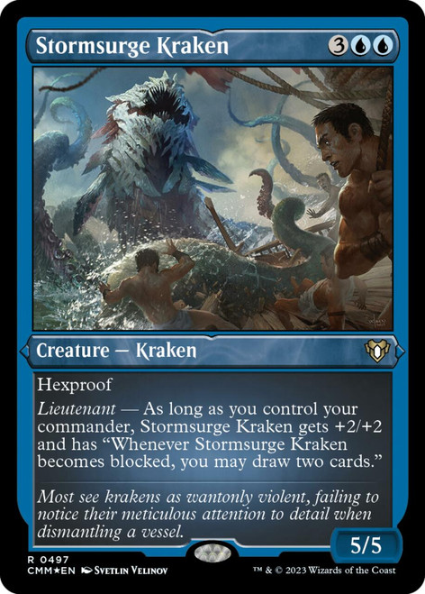 Stormsurge Kraken (Etched foil) | Commander Masters