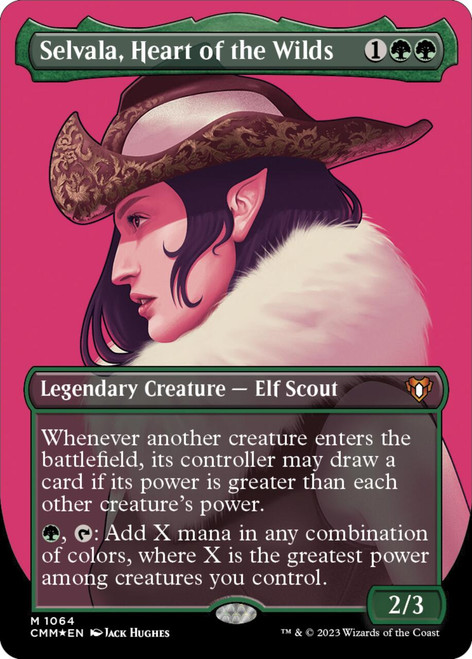 Selvala, Heart of the Wilds (Borderless Profile Textured foil)