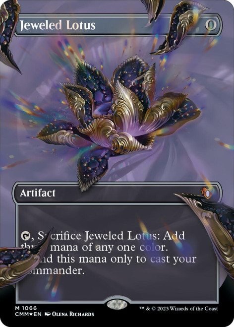 Jeweled Lotus (Borderless Frame Break Textured foil) | Commander Masters