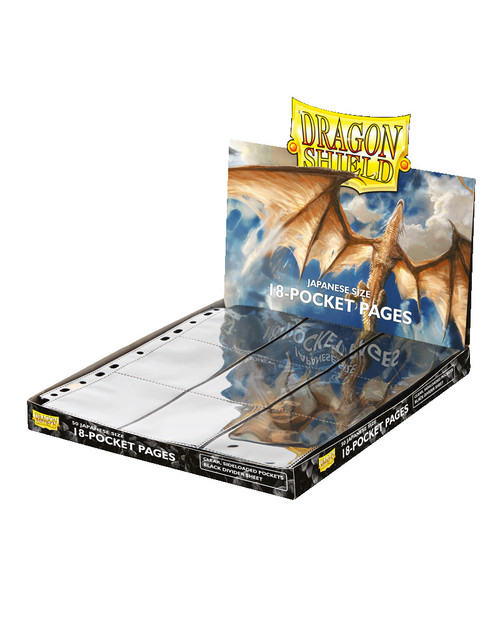 50ct Box 18-Pocket Dragon Shield Japanese Size Clear Sideloading Binder Pages