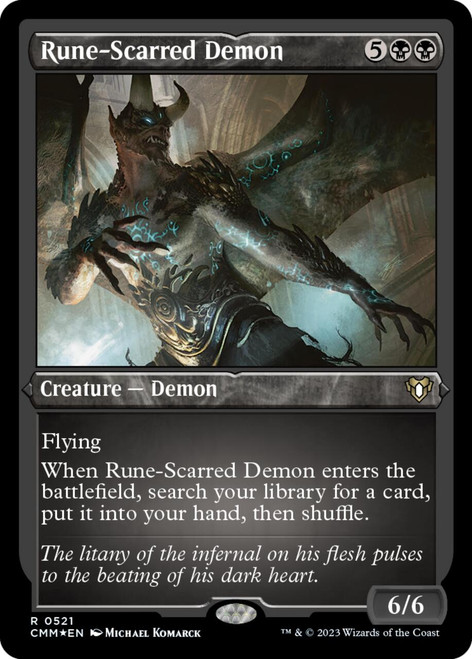 Rune-Scarred Demon (Etched foil)